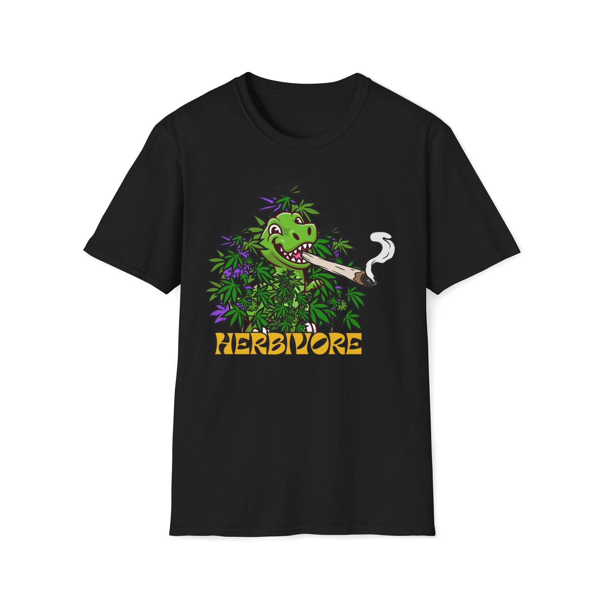 Herbivore Smoking Dinosaur Shirt | Funny Stoner Tee for Weed Lovers & Smokers
