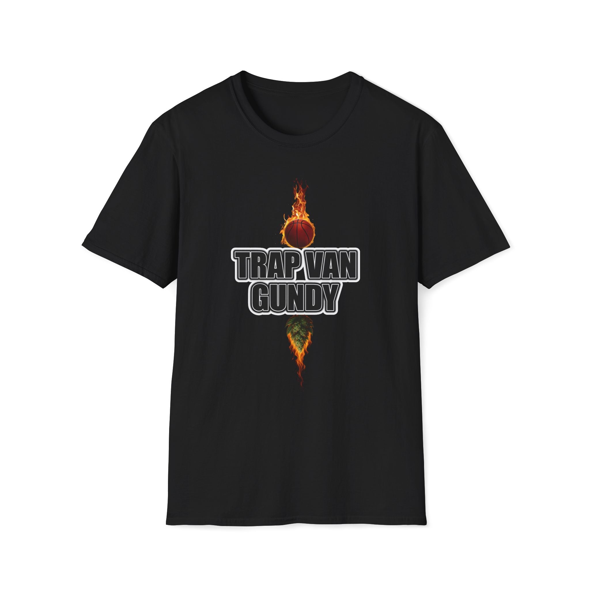 Trap Van Gundy Flaming Basketball Weed Shirt | Stoner Streetwear Graphic Tee