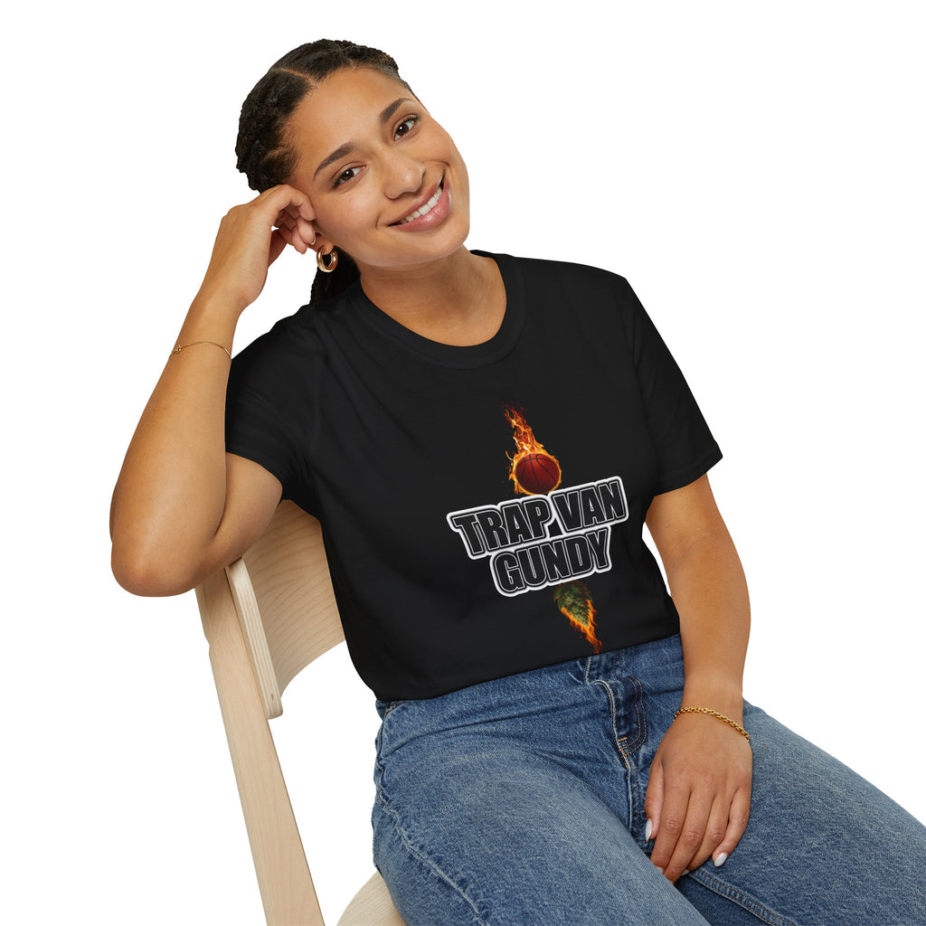 Trap Van Gundy Flaming Basketball Weed Shirt | Stoner Streetwear Graphic Tee