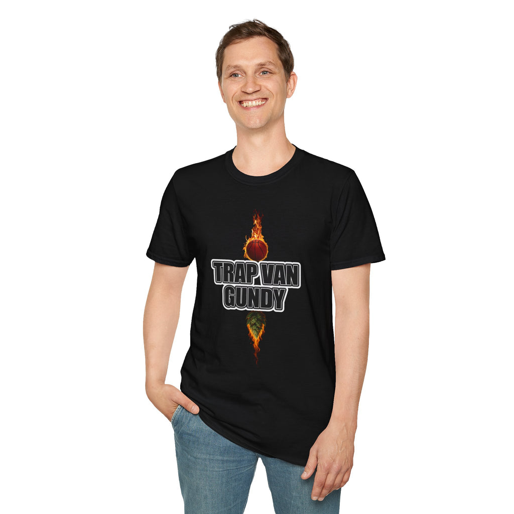 Trap Van Gundy Flaming Basketball Weed Shirt | Stoner Streetwear Graphic Tee