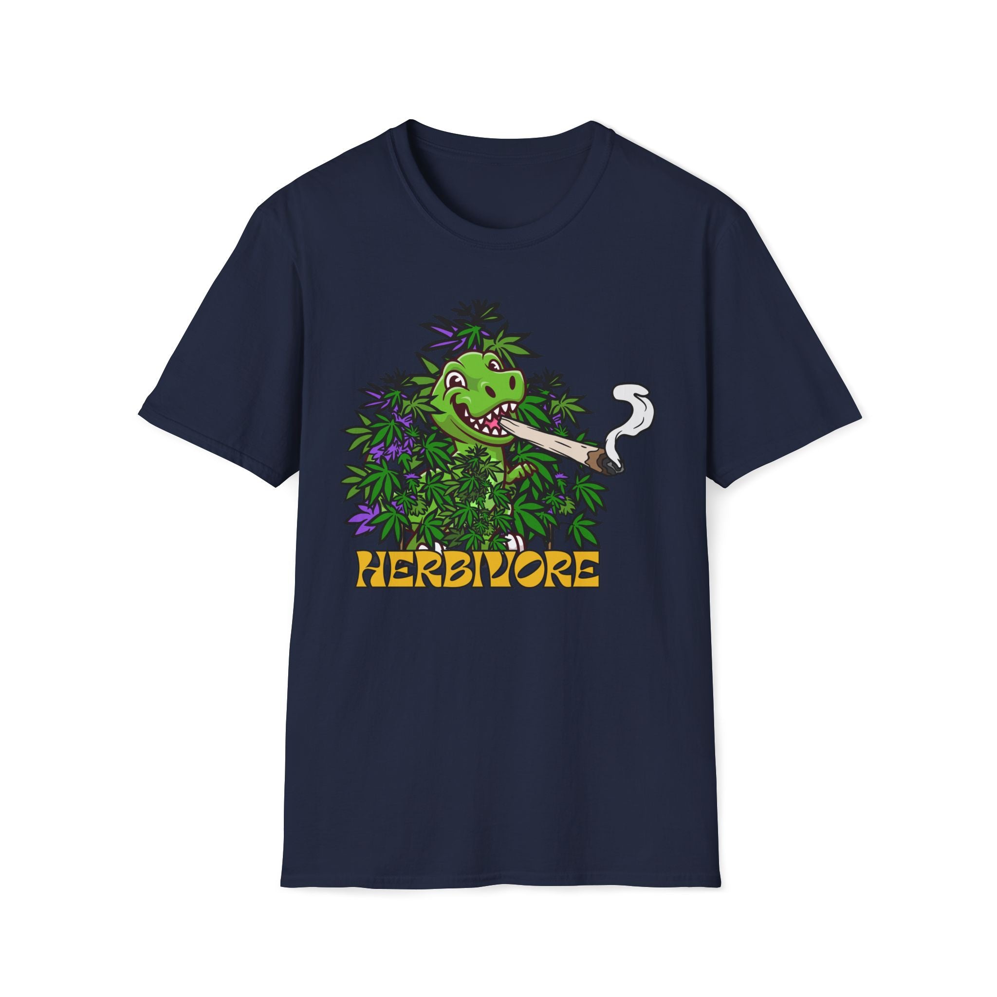 Herbivore Smoking Dinosaur Shirt | Funny Stoner Tee for Weed Lovers & Smokers