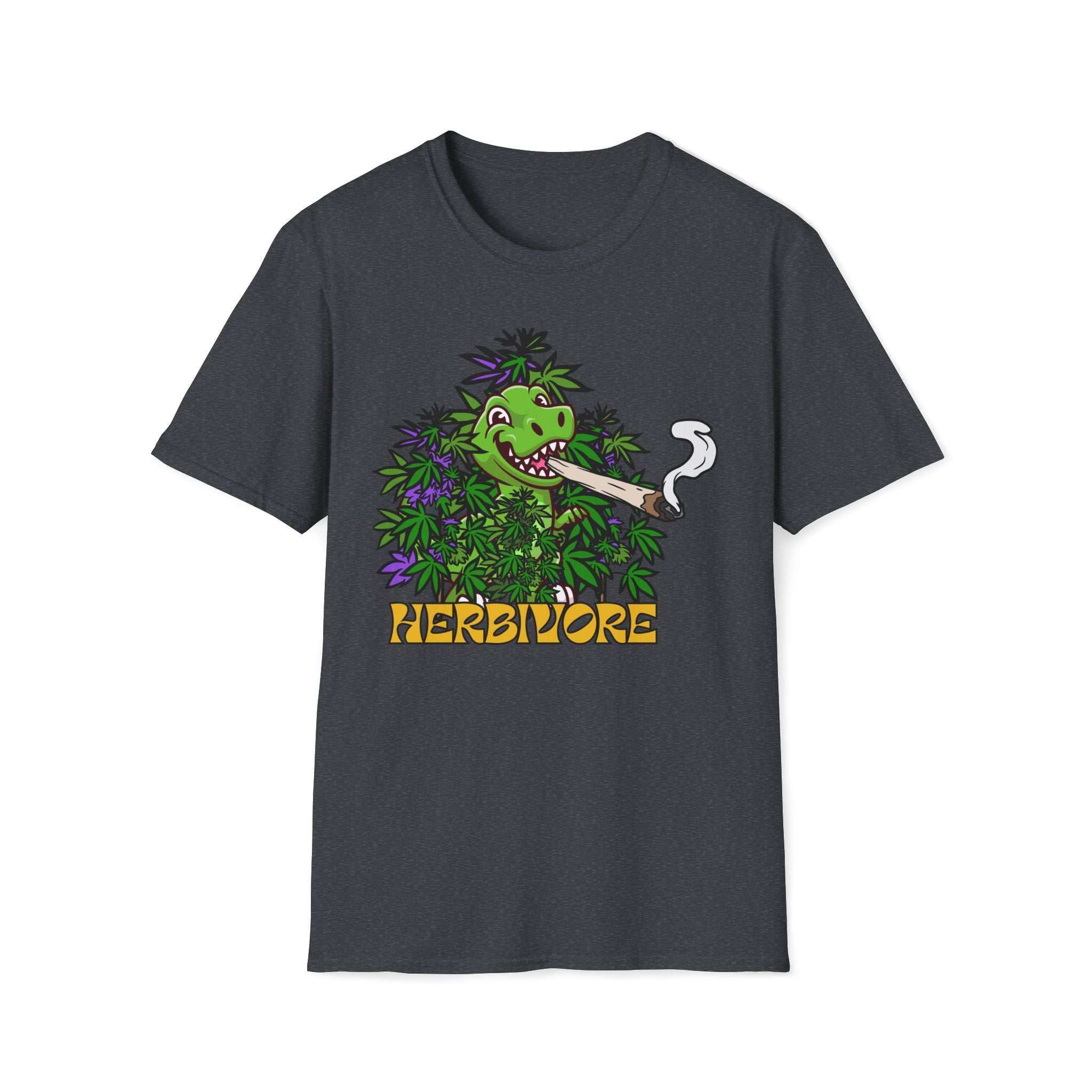 Herbivore Smoking Dinosaur Shirt | Funny Stoner Tee for Weed Lovers & Smokers