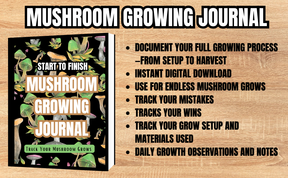 Mushroom Growing Journal Printable PDF | Grow Log Book for Tracking Mushroom Growth | Digital Download