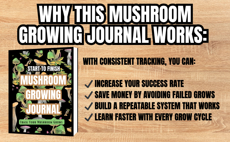 Mushroom Growing Journal Printable PDF | Grow Log Book for Tracking Mushroom Growth | Digital Download